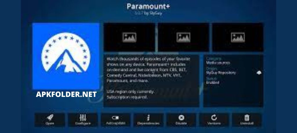 Paramount Kodi Addon