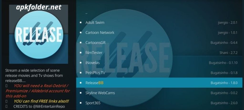 ReleaseHUB Kodi Addon