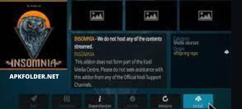 Insomnia Kodi Addon