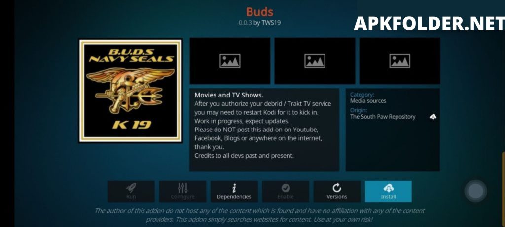 Buds Kodi Addon 