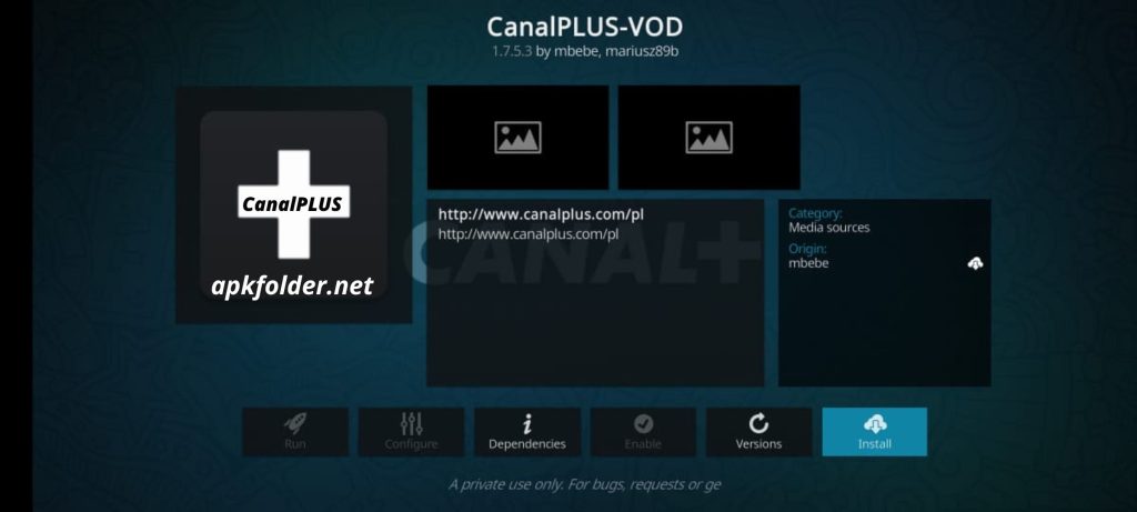 CanalPLUS Kodi Addon