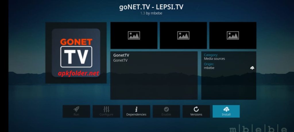 Gonet TV Kodi Addon