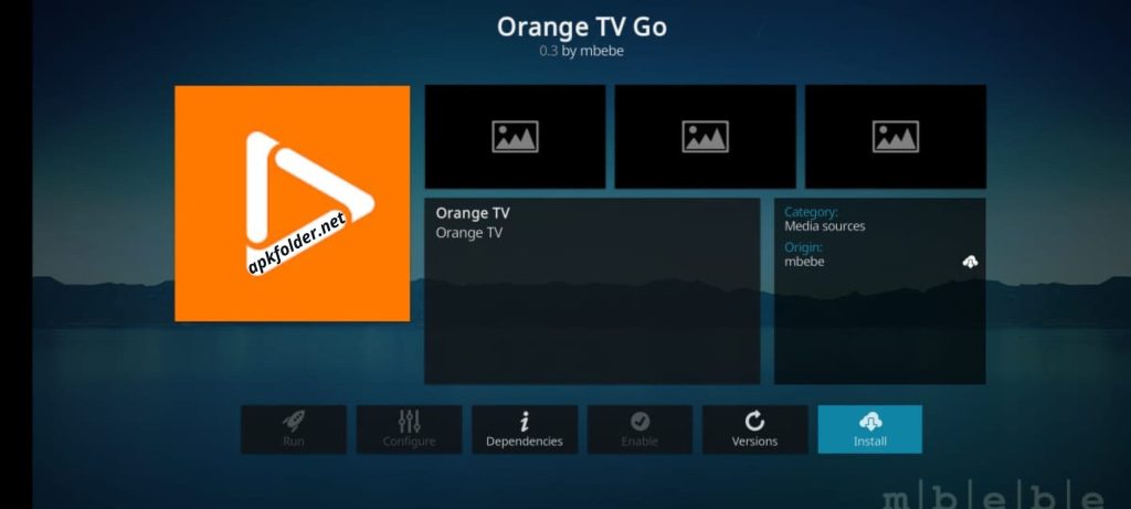 Orange TV Go Kodi Addon