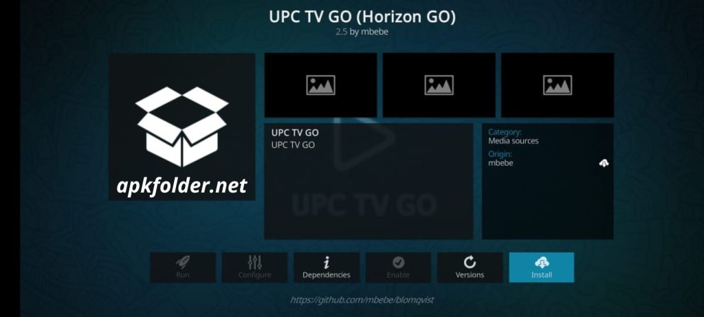 UPC TV GO Kodi Addon